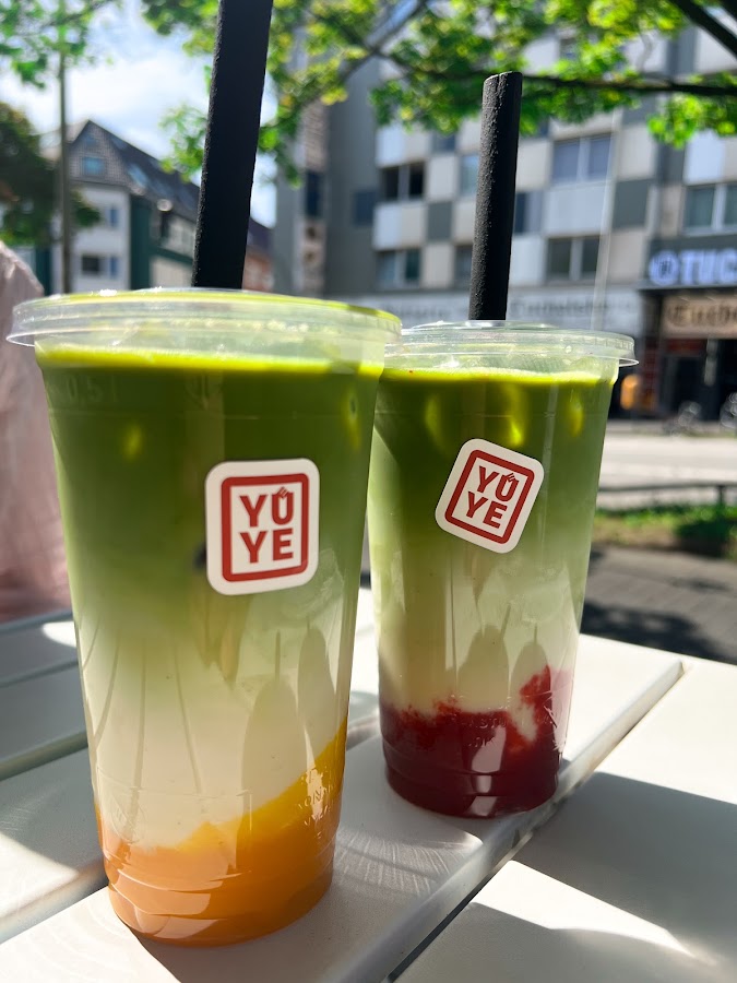 Layered Matcha Drinks