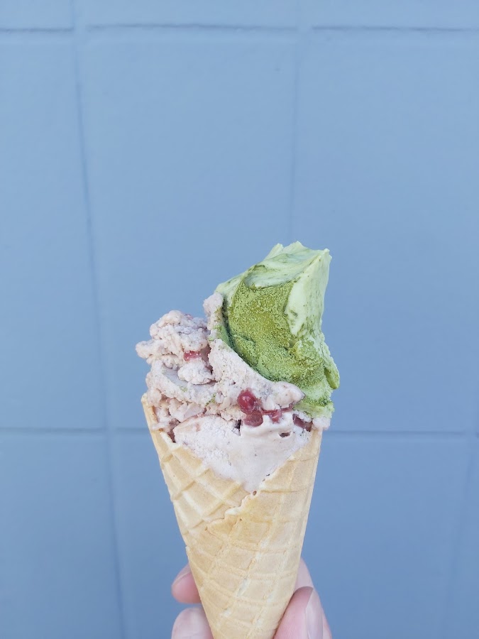 Matcha & Himbeer Waffel